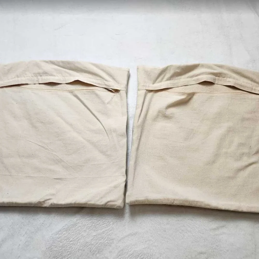 Set of 2 Ikea Brunstarr abstract wool tufted pillowcases throw pillow 20x20